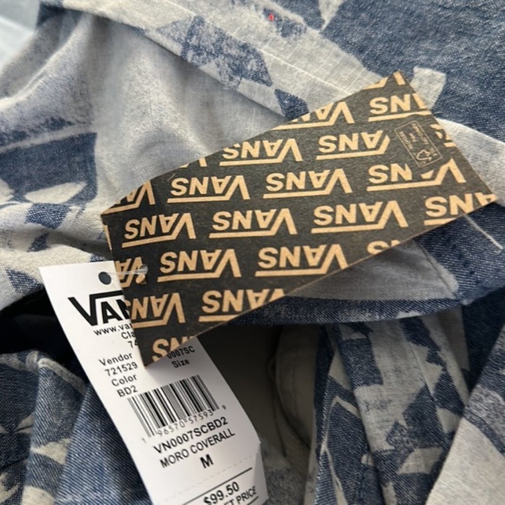 #101 ❤️ NWOT vans Moro coveralls overalls jumpsuit in Ashley Blue Tie-dye pa… - Picture 5 of 5